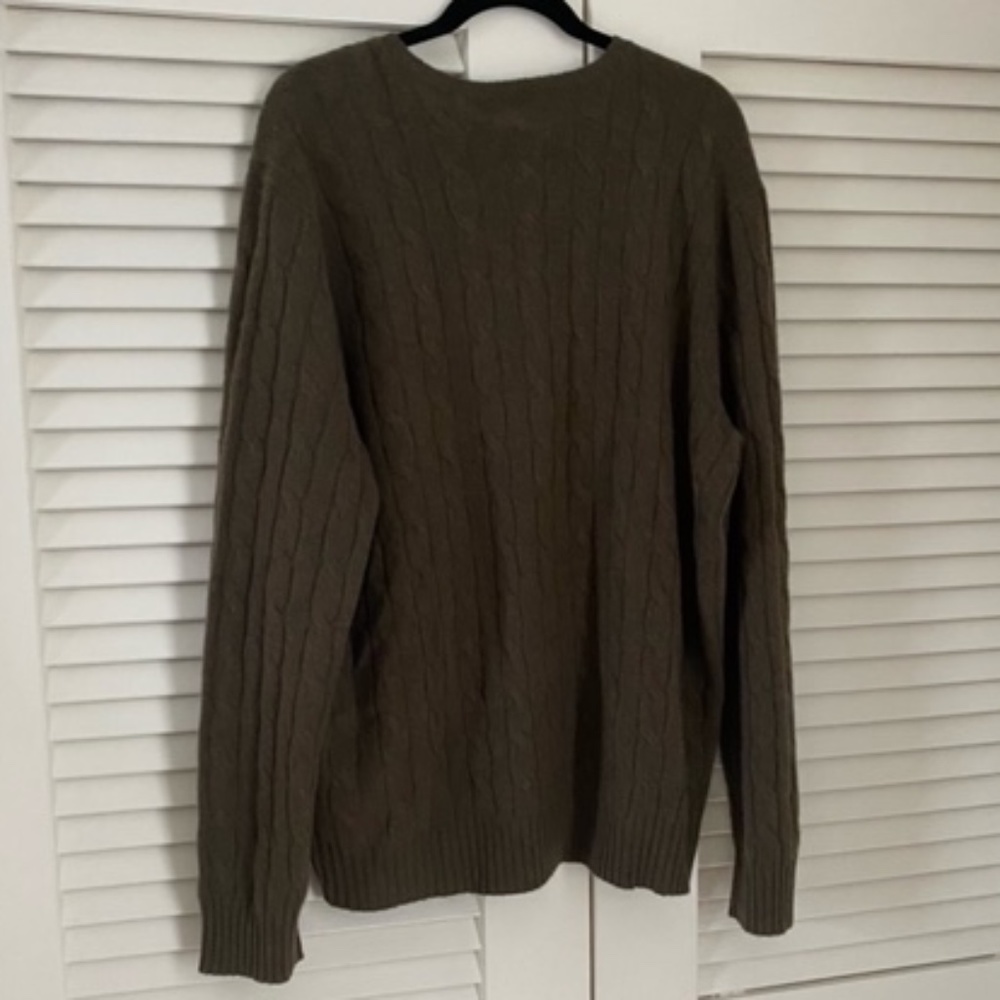 Polo by Ralph Lauren Cashmere Olive Crewneck Sweater